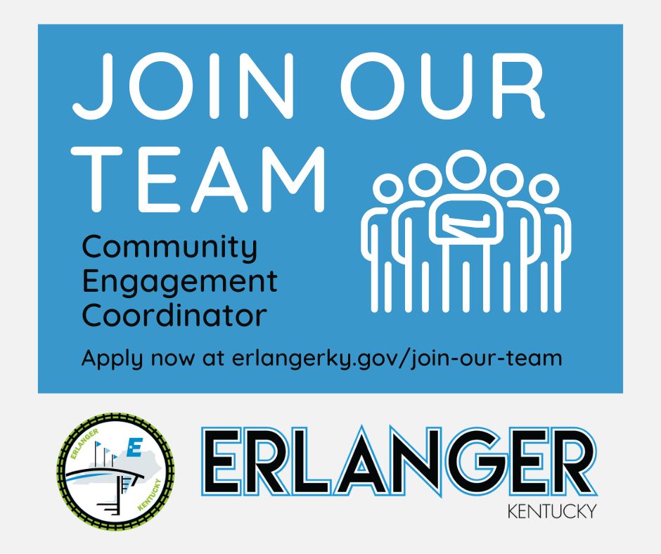 💼 The City of Erlanger is hiring a Community Engagement Coordinator!

Want to lead events, boost outreach, and build a stronger city? Apply today 👉 buff.ly/Ap6xcsw

#NowHiring #ErlangerKY #CommunityEngagement #KentuckyJobs