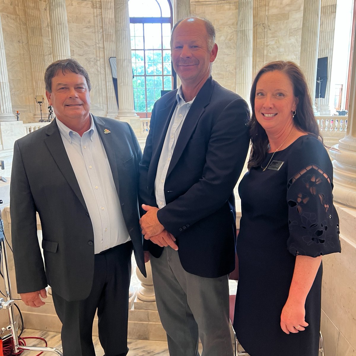 INSoybean's tweet image. Indiana Farmers Phil Ramsey and Mike Koehne serving on the @ASA_Soybeans Board & ISA CEO Courtney Kingery were in Washington, D.C. discussing priorities this week. They discussed trade, farm bill, biofuels, keeping science at the base of the MAHA Commission and more. #soypolicy