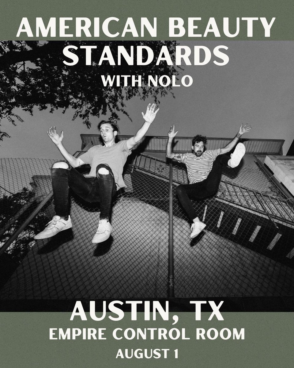 🎉JUST ANNOUNCED🎉
American Beauty Standard is hitting the stage at the Control Room with special guest Nolo now on August 1st 🔥 This is a show you don’t want to miss.

🎟️Tickets are ON SALE NOW - wl.eventim.us/event/american…