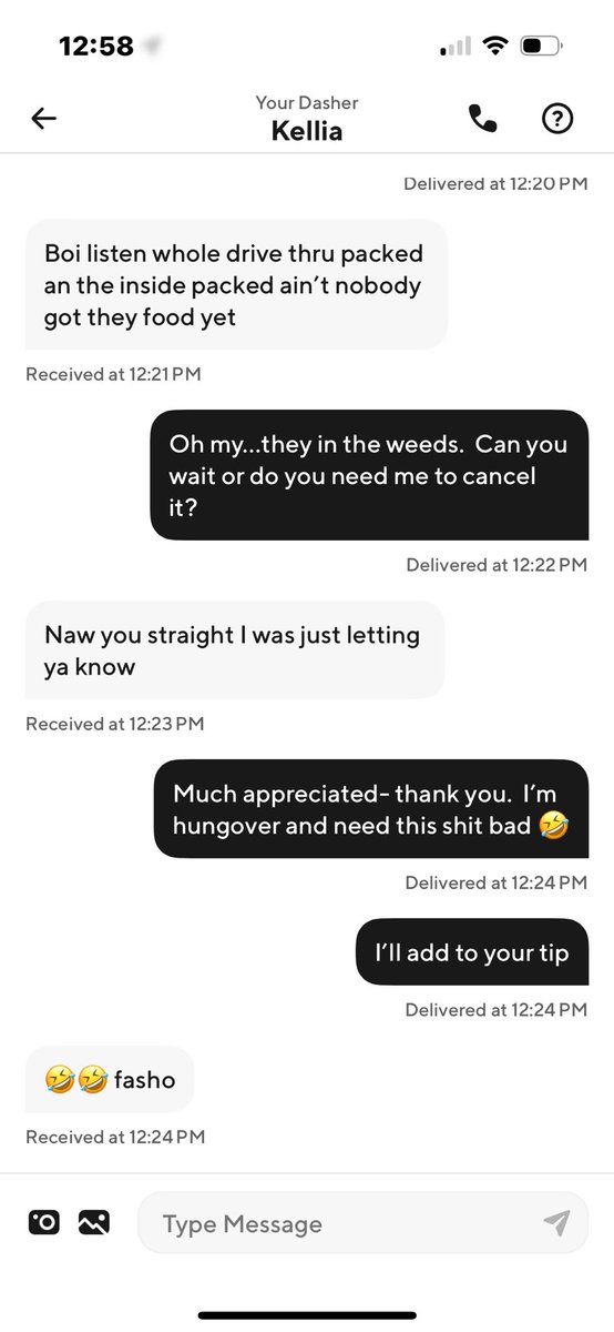 forty_six_and2's tweet image. My door dash driver cracking my ass up 🤣