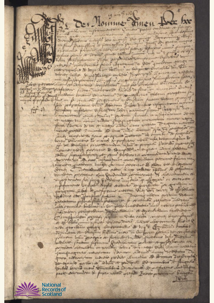 NatRecordsScot's tweet image. The first volume of the Register of Sasines, 1617 - the world's oldest national public land register.
The word “sasine” comes from the old ceremony of receiving sasine, when a new owner was given a symbolic object such as earth or stone, in front of witnesses.