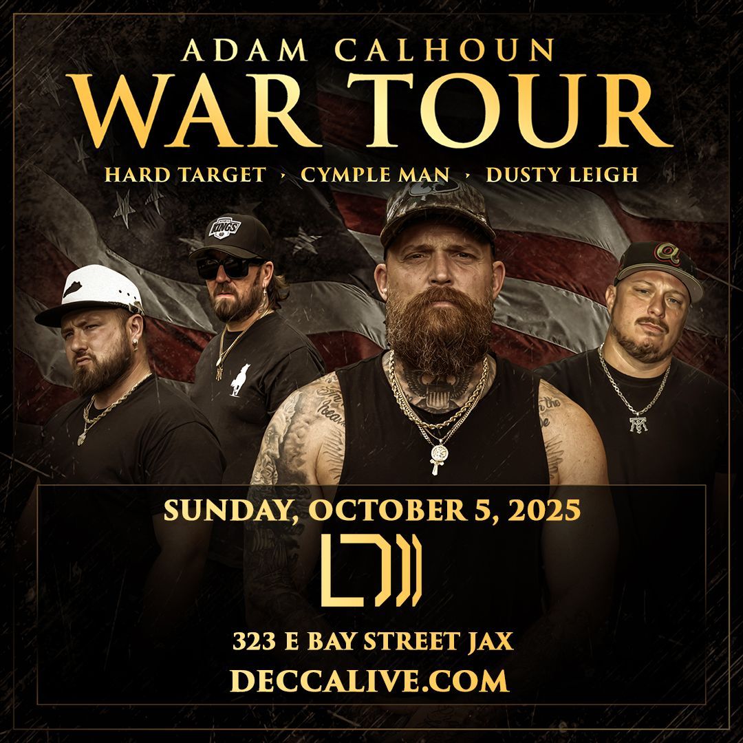 Country singer, rapper, and songwriter Adam Calhoun is coming to DECCA LIVE on Oct. 5th with Hard Target, Cymple Man, &amp; Dusty Leigh as part of the AmerACAL2 Tour! Tickets on sale now! 

eventbrite.com/e/adam-calhoun…
