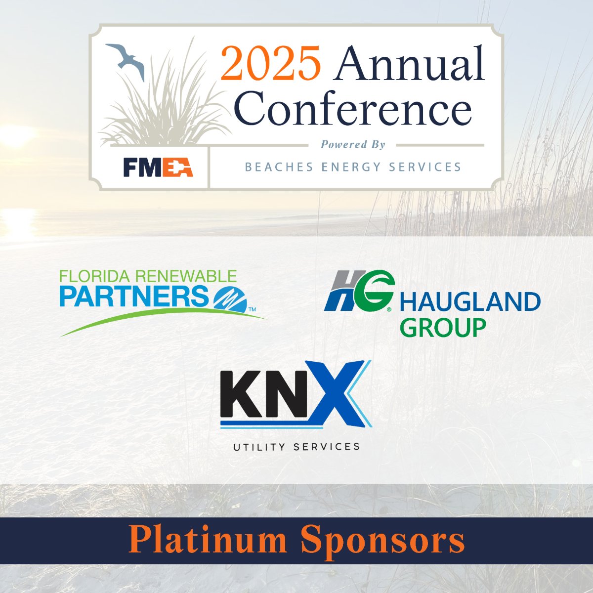 flpublicpower's tweet image. We're proud to recognize our Platinum Sponsors of the FMEA 2025 Annual Conference, whose exceptional support elevates every aspect of the event. Your dedication to #FLPublicPower's communities drives progress, collaboration, & the sharing of ideas that shape utilities' futures.
