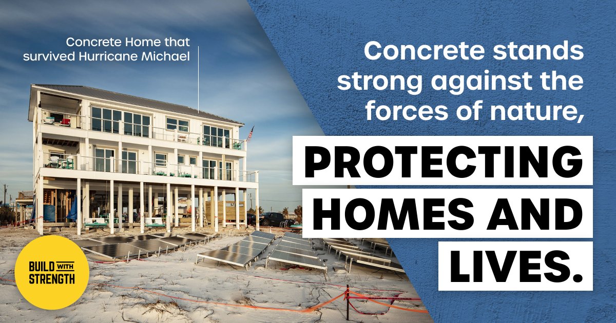 From enduring extreme weather conditions to withstanding the test of time, concrete continues to provide its strength and durability in every project. #Concrete is built to last. Learn more about concrete’s resilience: buildwithstrength.com/resilience/