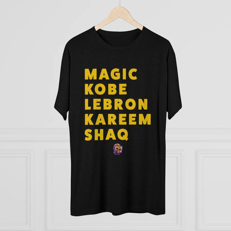 Legends only 🏆
From Magic to Kobe — this tee is built for true Lakers fans.
🎯 Don’t miss out: GearUp.LA