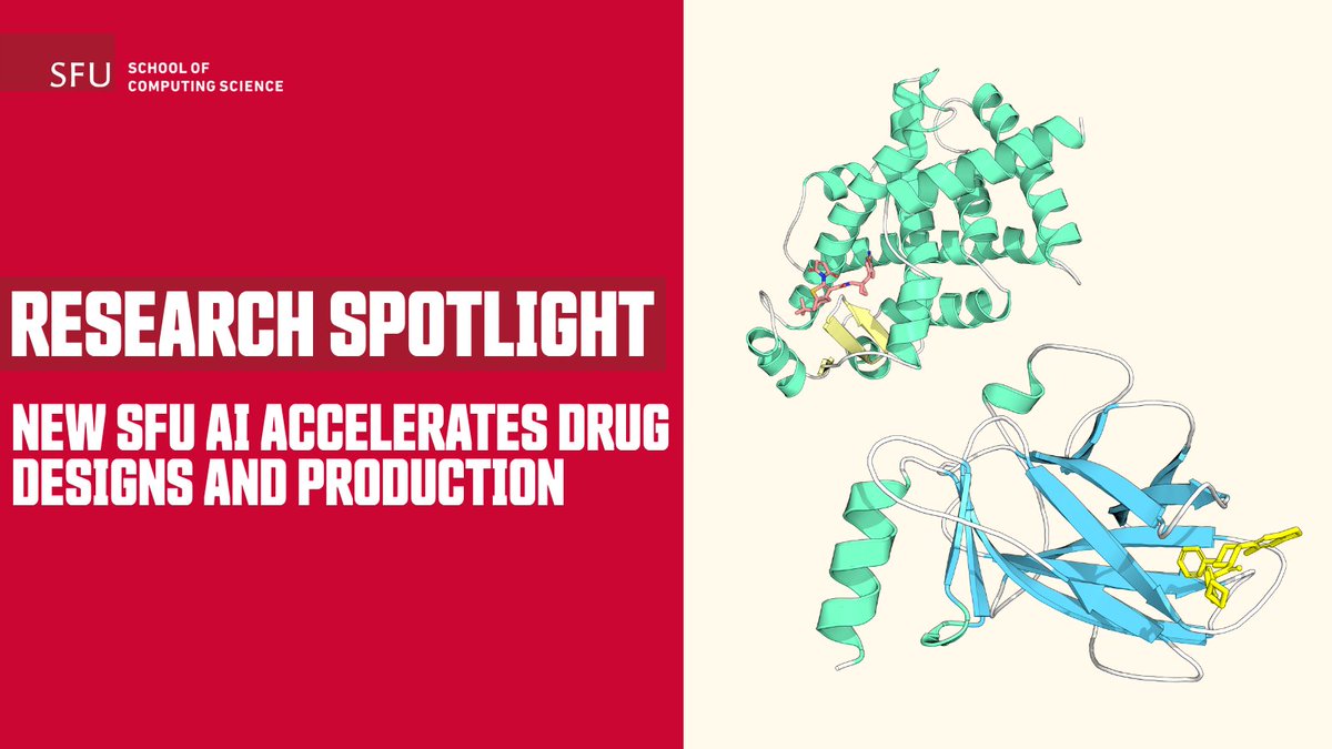 SFU_CompSci's tweet image. Could this mark the end of slow, costly drug development?
#SFU CS Prof. Martin Ester and PhD student Tony Shen unveil CGFlow—an AI framework that streamlines the traditional process by accurately designing and synthesizing drug molecules.
Read more: ow.ly/TZiz50Wru6G