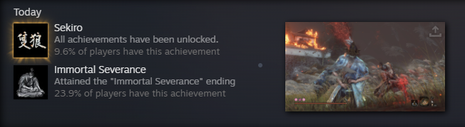 MatoroLP's tweet photo. I should've played this game way sooner tbh #Sekiro https://t.co/IsicnltmMe