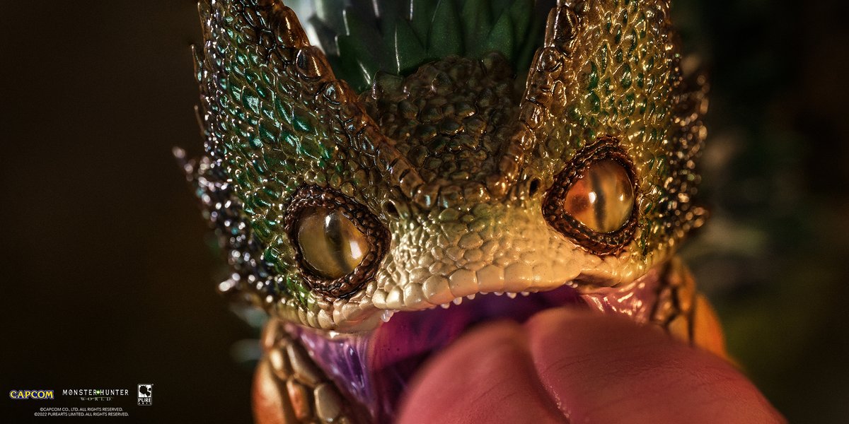 PureArtsLimited's tweet image. Life-like skin and feather textures, stunning iridescent painted details & realistic acrylic amphibious style eyes.
Get your Monster Hunter Pukei Pukei statue now! ➡️ ow.ly/3bwS50Wrw1e