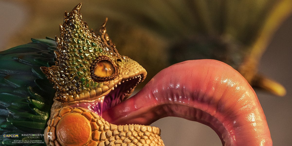 PureArtsLimited's tweet image. Life-like skin and feather textures, stunning iridescent painted details & realistic acrylic amphibious style eyes.
Get your Monster Hunter Pukei Pukei statue now! ➡️ ow.ly/3bwS50Wrw1e