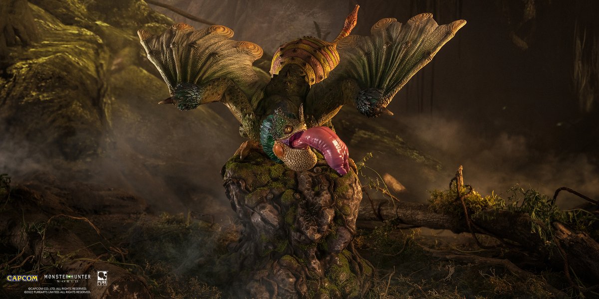 PureArtsLimited's tweet image. Life-like skin and feather textures, stunning iridescent painted details & realistic acrylic amphibious style eyes.
Get your Monster Hunter Pukei Pukei statue now! ➡️ ow.ly/3bwS50Wrw1e