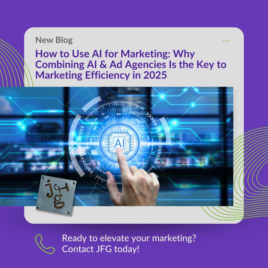 🚀 AI is transforming marketing — are you ready?

Discover how pairing AI with agency expertise drives real efficiency and results in 2025 and beyond.

👉 Read more: jfitzgeraldgroup.com/how-to-use-ai-…
#AIinMarketing #MarketingEfficiency #DigitalMarketing #AdAgency #NewBlog #Marketing2025