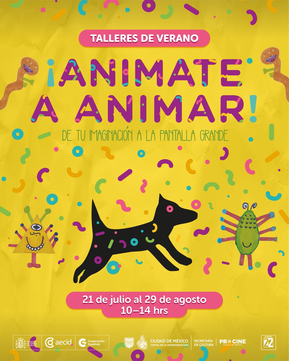 procine_oficial's tweet image. 🎬 ¡Este lunes arranca el taller de verano #AnímateAAnimar!
Cumplimos 10 años creando cine con niñas y niños de 8 a 12 años 🎂
Una experiencia para imaginar, animar y contar historias desde cero.
📅 Inicia: 21 de julio
Organizan: @ccemx #PROCINECDMX @pilarescdmx @Canal22