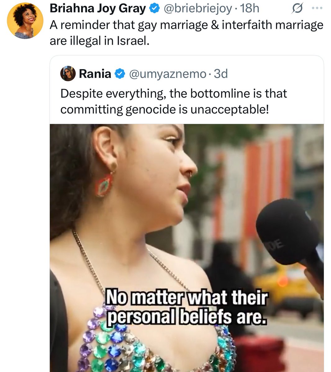 Azulay_the_gay's tweet image. Hi antisemite @briebriejoy
Iโm a gay man living in Israel with my partner. We are legally married, we have a child, and we are both the legal parents of that child. Our gay friends can legally adopt children in Israel. We have pride parades here, and Iโm also a proud teacher inโฆ