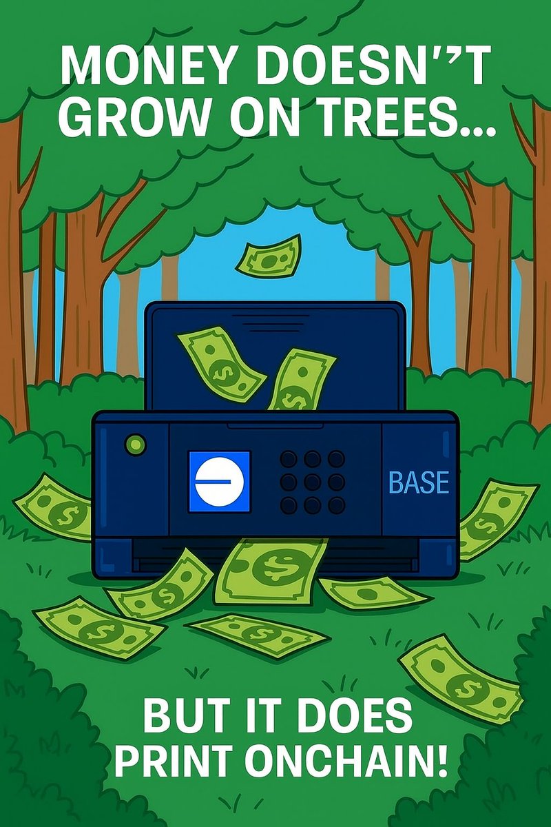 BasePrinter's tweet image. More magical than a bean stalk, more useful than a unicorn, and smells way better than a bridge troll.
This isn't a fairy tale. It's a real life money glitch 🖨️ 🤑
