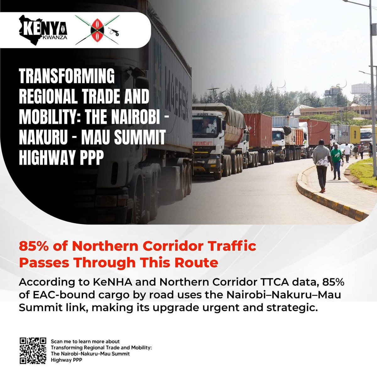 PHIAMAX's tweet image. The Govt of Kenya under President @WilliamsRuto begins construction of the Nairobi–Nakuru–Mau Summit Highway in Aug 2025, a 175km upgrade to ease travel, boost safety, create jobs &amp;amp; grow trade along the Northern Corridor.

#KaziBilaBreak
#FocusedOnServiceDelivery