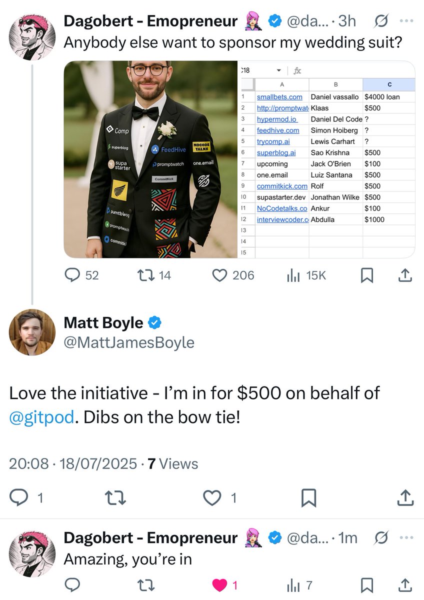 MattJamesBoyle's tweet image. I love Twitter so much. Where else would this happen