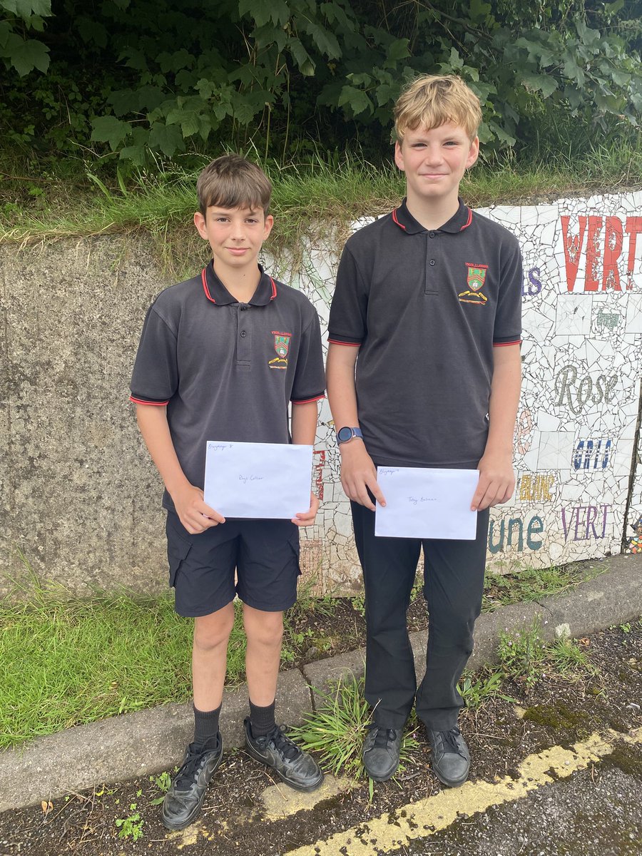 Llongyfarchiadau Toby, Rhys a Riley (abs) am ennill y wobr am y mwyaf o bwyntiau clod eleni ymhob blwyddyn! 👏🏻👏🏻Well done to the boys for collecting the most reward points this year.