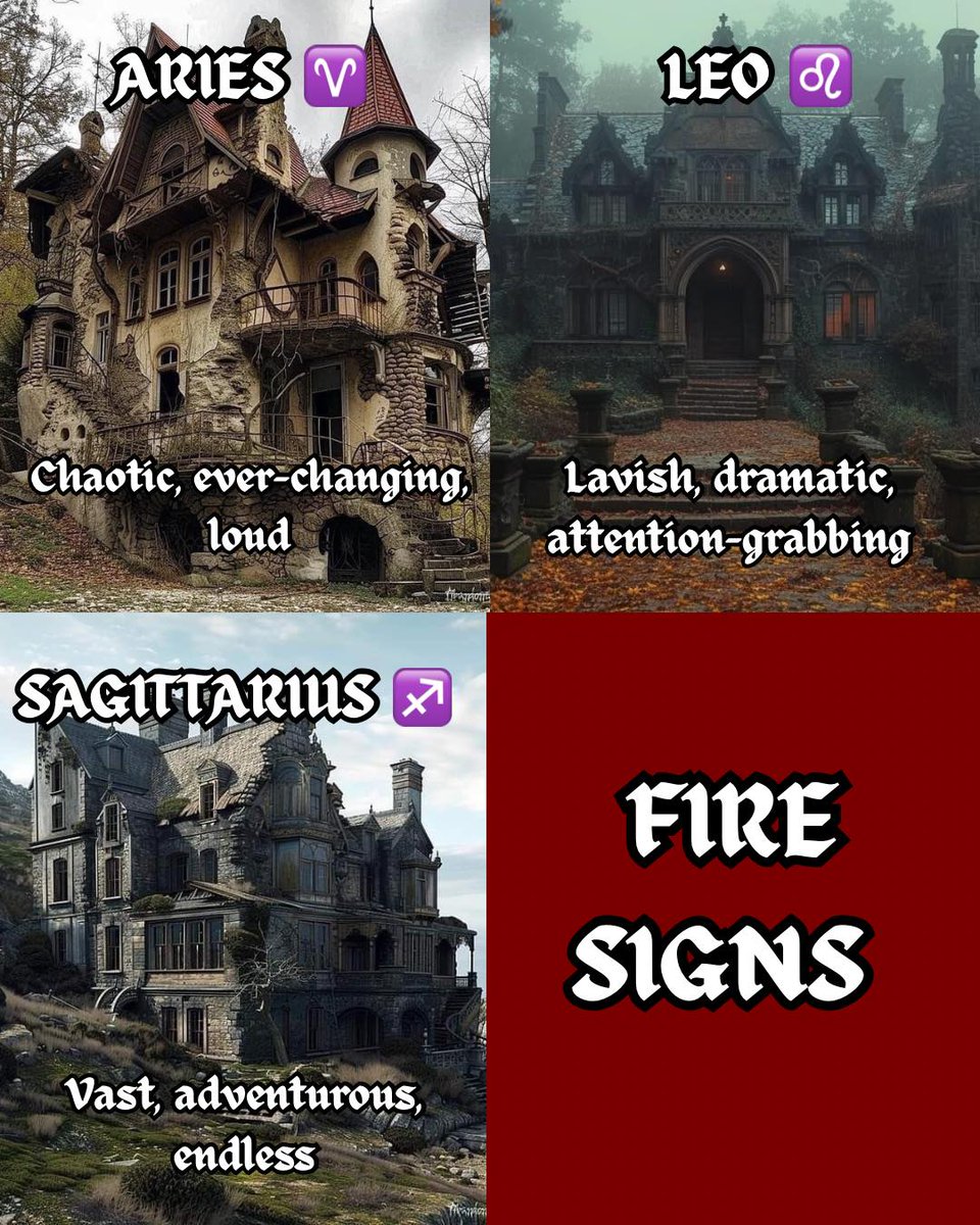 13ScreamsPod's tweet image. Haunted houses and their zodiac signs!
♈♉♊♋♌♍♎♏♐♑♒♓
#zodiacsigns #zodiac #astrology #haunted #hauntedhouse #earth #air #fire #water
