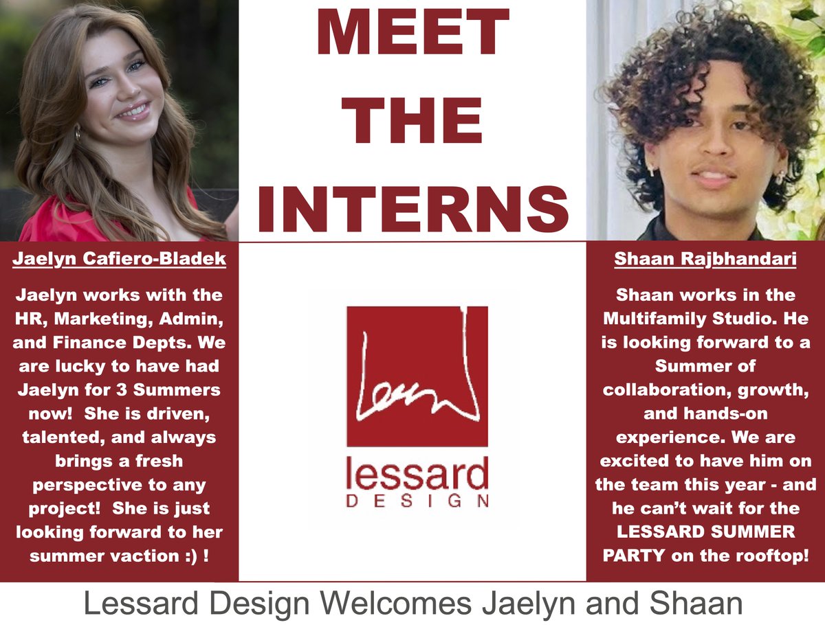 Lessarddesign's tweet image. Our Summer Interns keep us young and hip!  We always welcome fresh, talented, and driven individuals to participate in our internship program - we have just hired two of our past interns as Full-time Employees! #Summerinterns #internshipprogram #lessarddesign #architecturaldesign