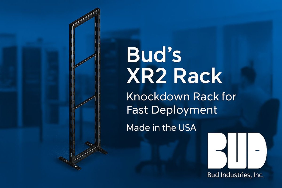 Bud's XR-2 strong yet lightweight #2post rack ships standard in 1 box. No more lost 2nd box. Hand carry onsite &amp; assemble quickly for fast IT deployment of small servers #telecom &amp; IT equipment. Holds 260lb
budind.com/series/racks-a…  #ITDepartment  #TelcoRack
