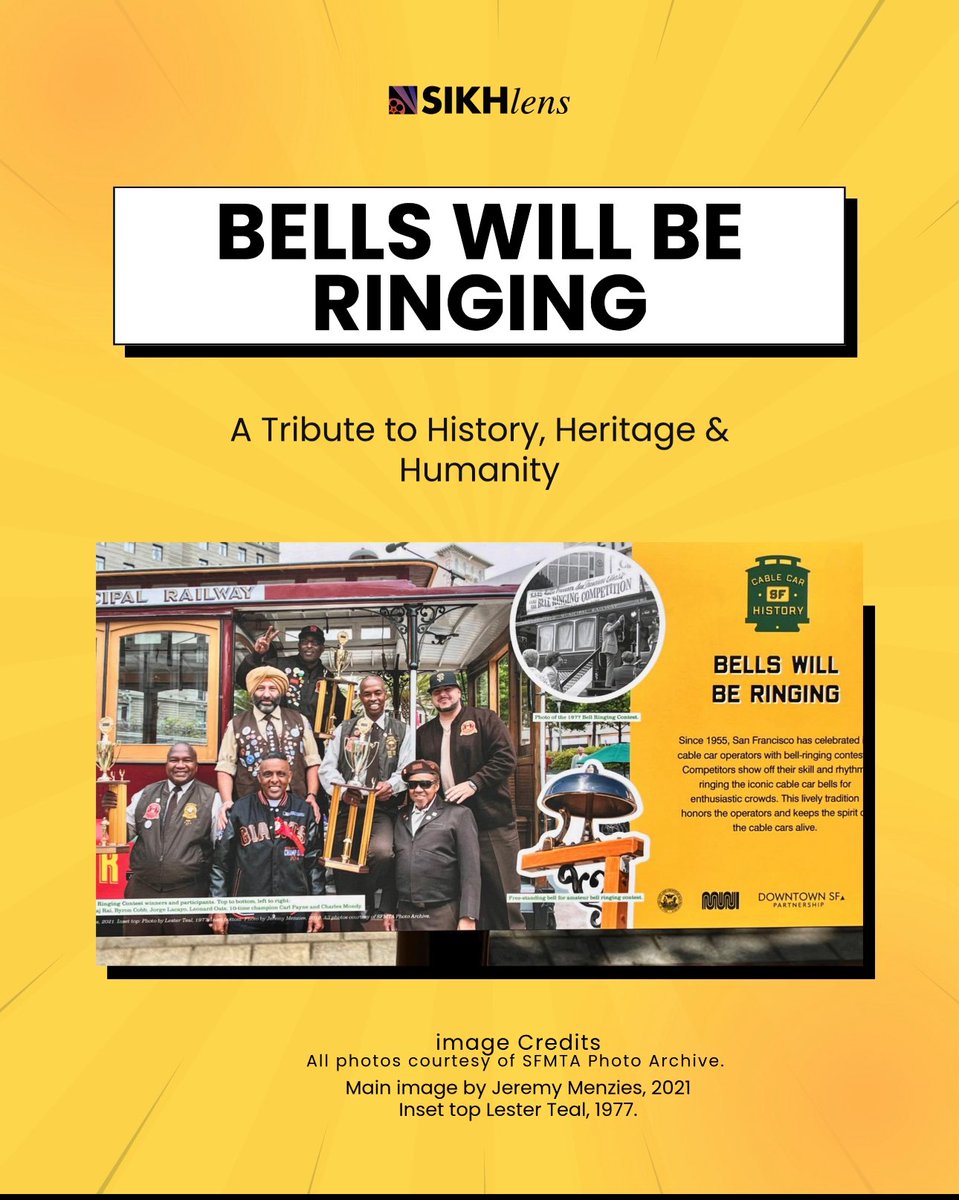 SikhLens's tweet image. Since 1955, SF’s cable car bell-ringing contest has celebrated the rhythm & pride of its operators. 📯
Photo via Dr. K.J. Singh reminds us: in an age of urbanization, some traditions still ring strong.
📷: SFMTA Archive
#Sikhlens #CableCarHistory #UrbanHeritage