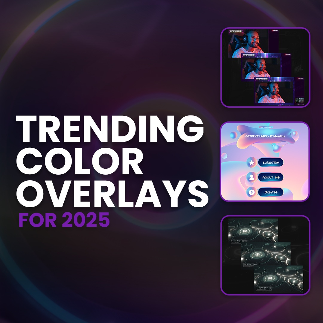 These are the hottest color themed overlays for you to be using on Twitch!

Our Trending Color Overlays For 2025 - be ahead of the crowd and make your stream stand out.

See more: getrektlabs.com/blogs/news/tre…