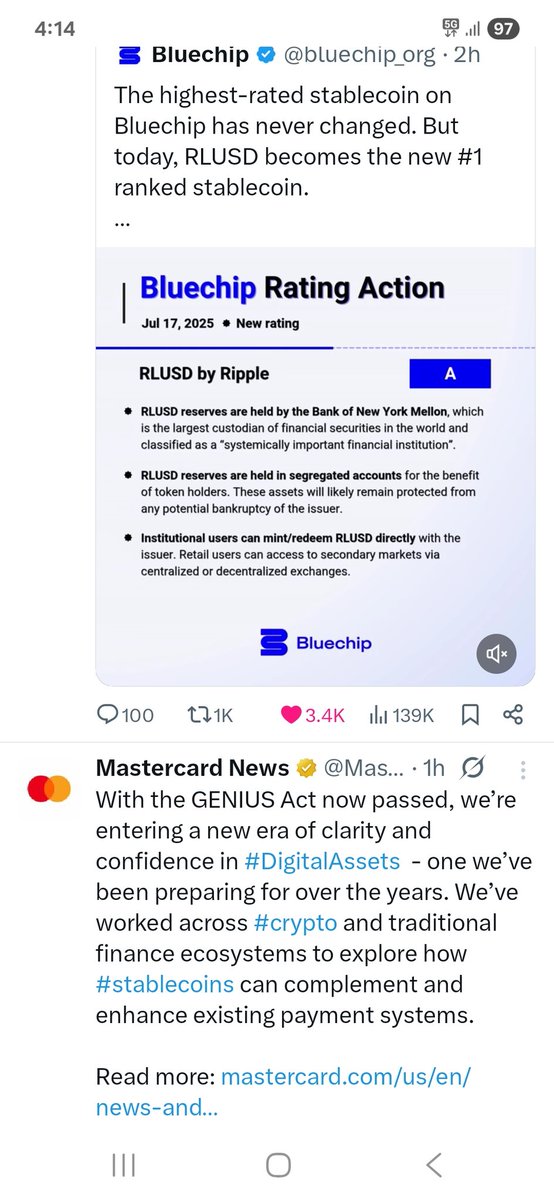 X is telling me RLUSD and xrp are the chosen ones 😉