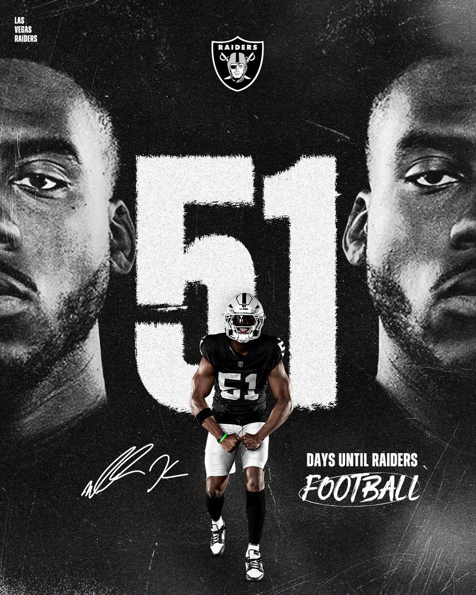 Raiders's tweet image. The return is near. Koonce & Co. incoming.
#RaiderNation