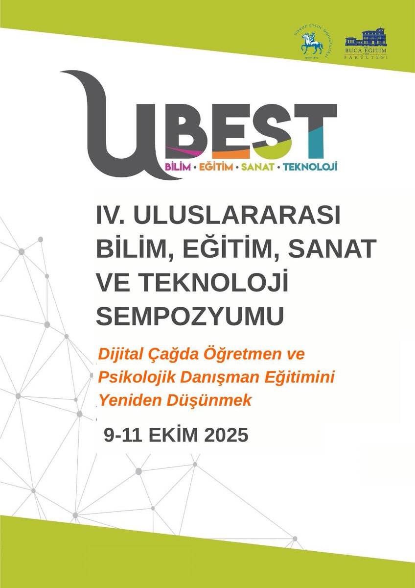 DEU_EgitimF's tweet photo. 📢 Fakültemiz tarafından “Dijital Çağda Öğretmen ve Psikolojik Danışman Eğitimini Yeniden Düşünmek” adlı IV. Uluslararası Bilim, Eğitim, Sanat ve Teknoloji Sempozyumu gerçekleştirilecektir.

🗓️ Takvimlerinize not etmeyi unutmayınız, ilgisi olan herkesi bekliyoruz! 📢 https://t.co/poBm2ucf5y