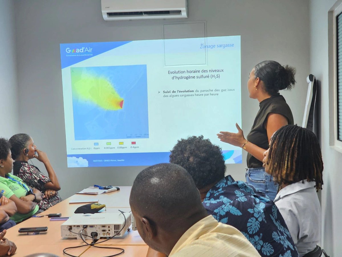 GWADAIR971's tweet image. 🌿 Gwad’Air a accueilli une délégation de Grenade, de l’OECS & de l’UE dans le cadre de #SARGCOOP
🎯 Objectif : partager notre expertise, nos outils pour comprendre les politiques mises en œuvre en #Guadeloupe face au phénomène des sargasses.
🤝 Coopération caribéenne en action !