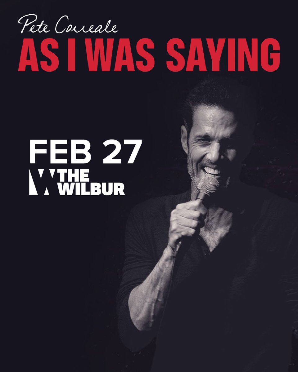 The_Wilbur's tweet image. 🚨 JUST ANNOUNCED 🚨
Pete Correale February 27th!
👑 The Regulars Presale: 7/23 @ 10am
🎫 Wilbur Presale: 7/24 @ 10am ✨ Code: WT24 ✨
🎪 On Sale: 7/25 @ 10am
🎟️: thewilbur.com/artist/pete-co…
👑: theregulars.live