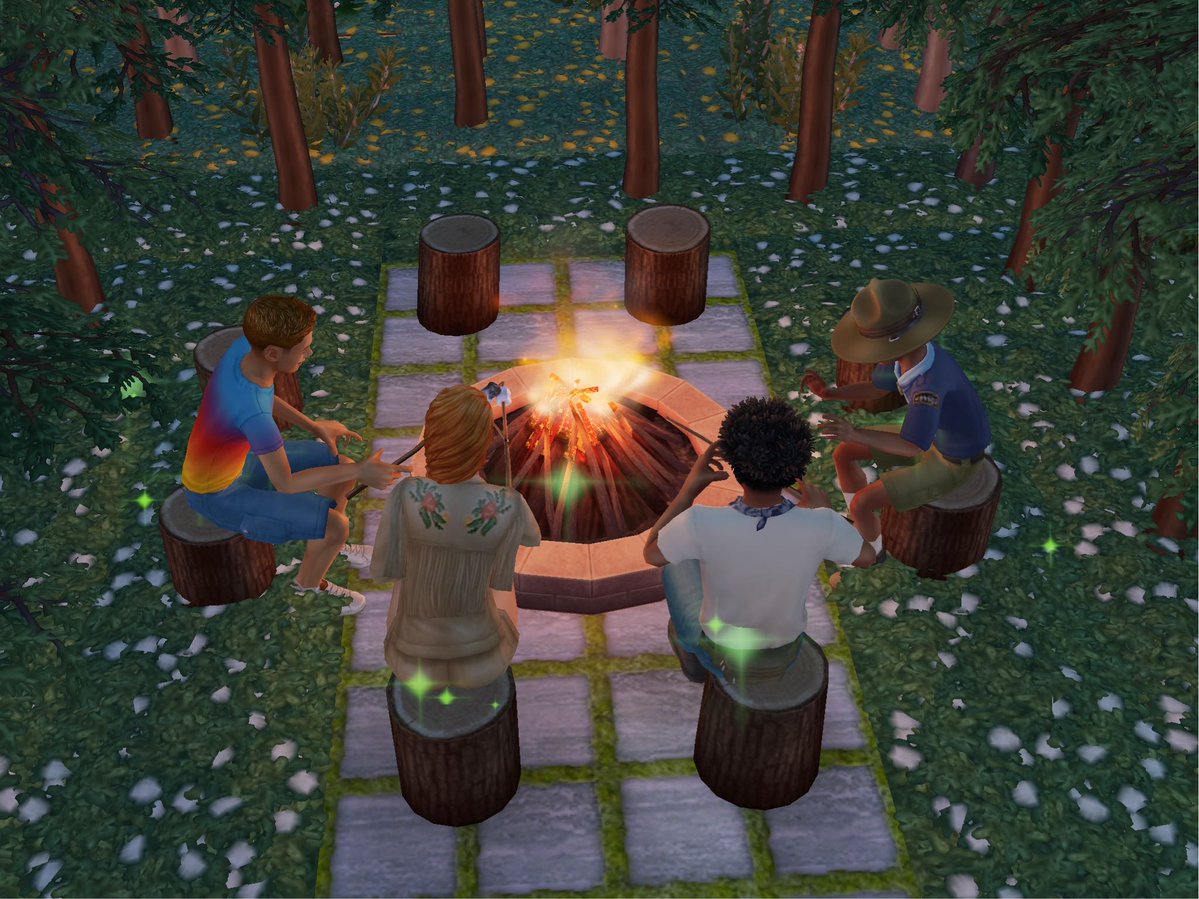 Simmerjessie's tweet image. Take a closer look at my campsite! Get inspired and #SimYourSummer youtu.be/UMBO7ggVqvc @TheSimsFreePlay