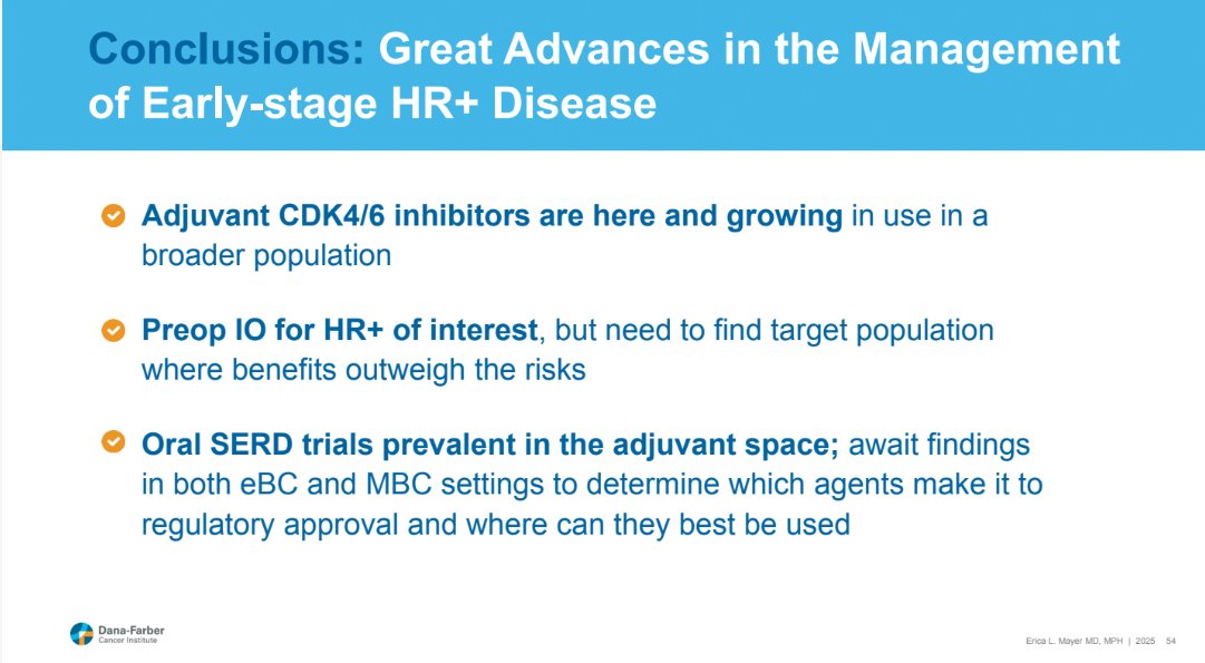 Dana-Farberās Breast Oncology Center (@dfci_breastonc) on Twitter photo Dr. Erica Mayer (<a href="/elmayermd/">Erica Mayer</a>) started off Session VI on #ERpositive breast cancer with a comprehensive review of new treatment approaches in early ER+ #BreastCancer. She discussed adjuvant #CDK 4/6 inhibitors, neoadjuvant IO for HR+ disease, and oral #SERDs. Dr. Erica Mayer (<a href="/elmayermd/">Erica Mayer</a>) started off Session VI on #ERpositive breast cancer with a comprehensive review of new treatment approaches in early ER+ #BreastCancer. She discussed adjuvant #CDK 4/6 inhibitors, neoadjuvant IO for HR+ disease, and oral #SERDs.