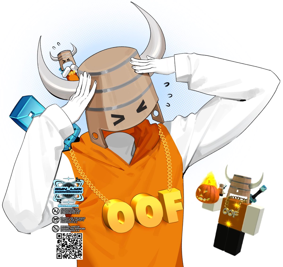 syn_lyx's tweet image. commission for @/CloudyDremer 
💦 #robloxart