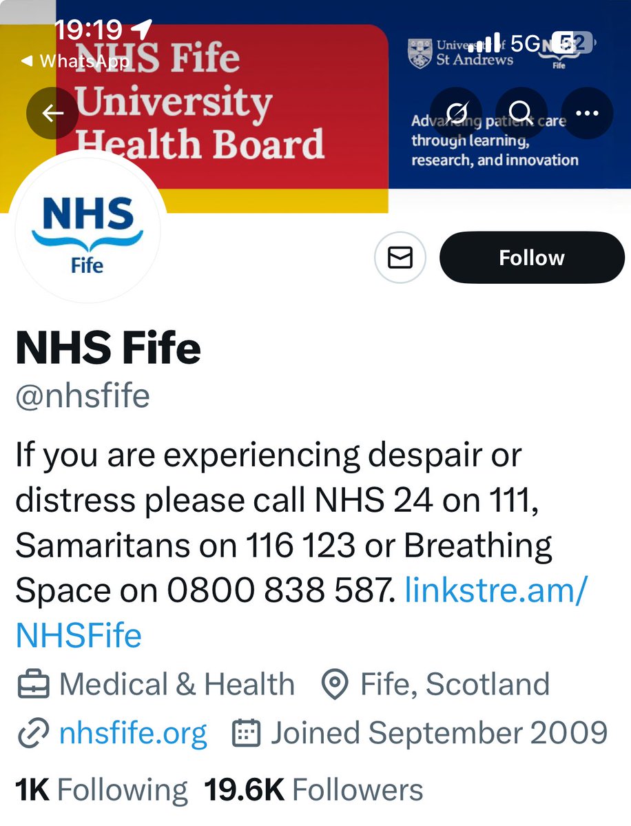 Stocklington's tweet image. Lovely to see NHS Fife going that extra mile to help staff members with the despair they may well be feeling at having them as their employer.