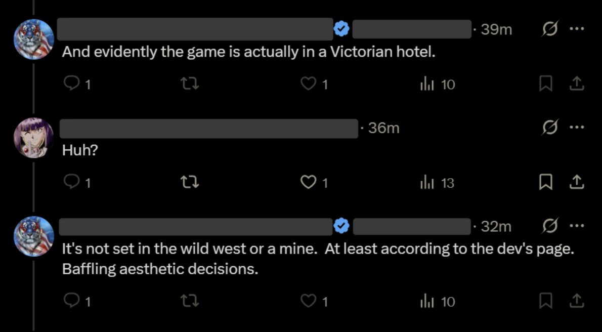 sean_gause's tweet image. Guy who's on the precipice of discovering that the wild west and the Victorian era are actually the same era: