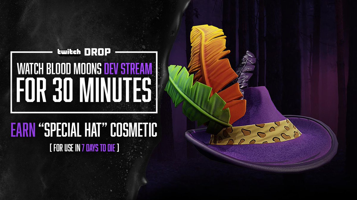 Missed out on our first Twitch Drops campaign?? Monday July 21st at 9pm Central we're doing a special "rerun" of our first 7 Days Blood Moons Dev stream! Tune in to unlock the purple pimp hat and catch up on what you missed! 

👉twitch.tv/fubar_prime