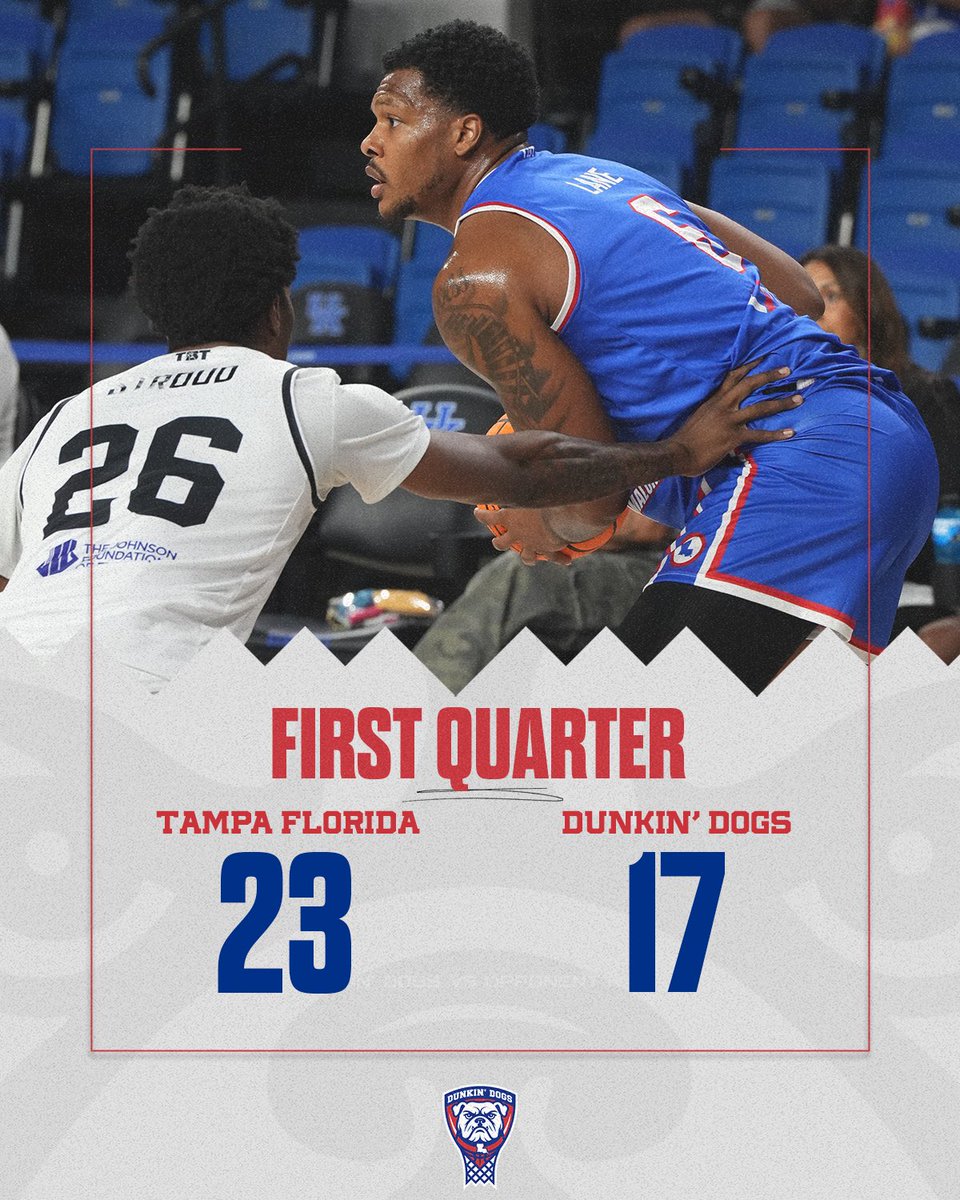 DunkinDogsTBT's tweet image. End of 1.

Ishmael Lane » 6 points
Keith Clinton » 5 rebounds
Tyree Appleby » 1 assist 

@LATechHoops x @TheTournament