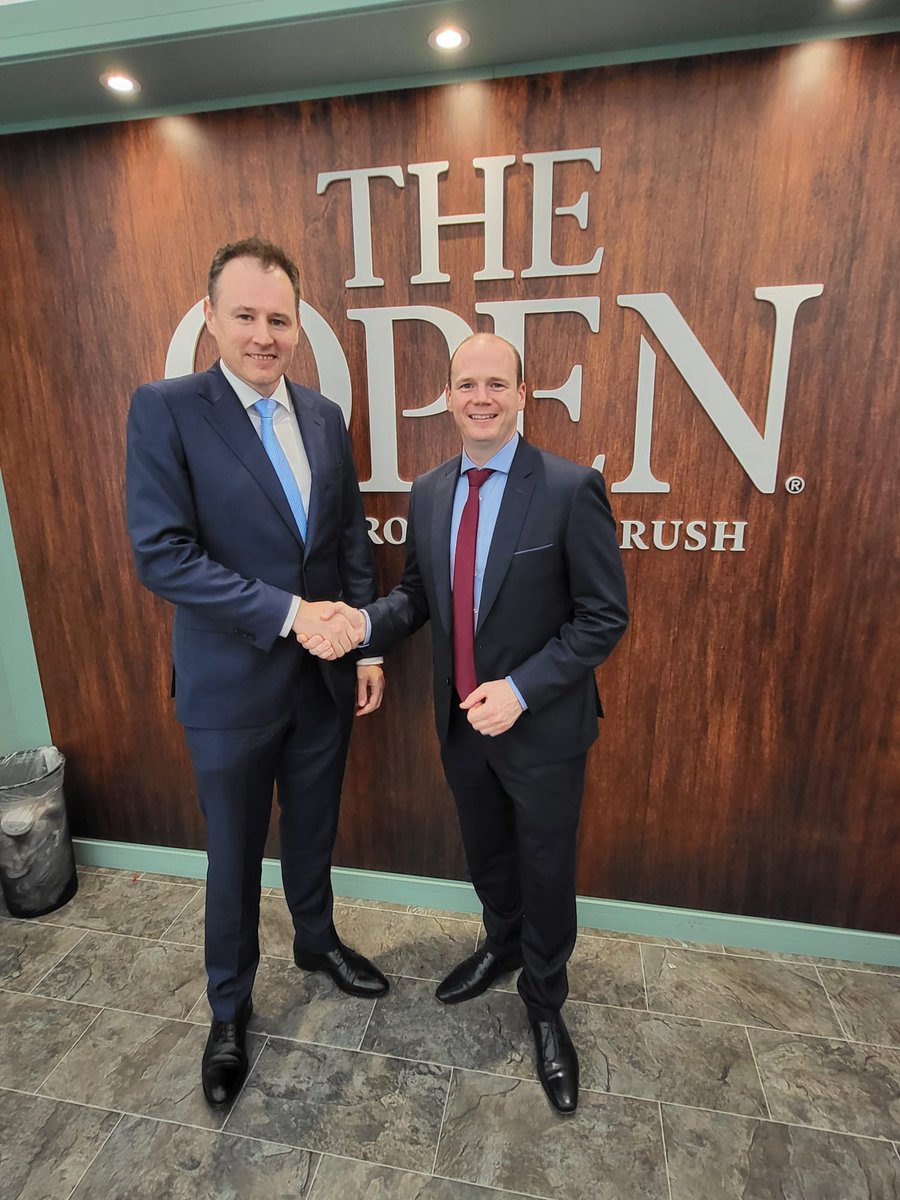McConalogue's tweet image. Huge crowds today for day two of the Open Championship in Portrush & great to get the opportunity to see how it all comes together behind the scenes.
A massive amount of preparation and planning has gone into the event, which will be attended by around 270,000 over the four days