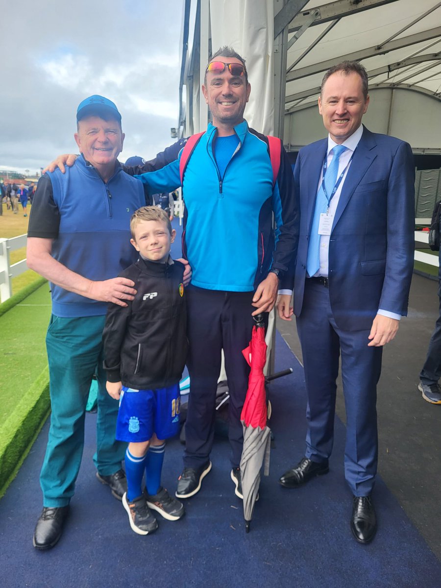 McConalogue's tweet image. Huge crowds today for day two of the Open Championship in Portrush & great to get the opportunity to see how it all comes together behind the scenes.
A massive amount of preparation and planning has gone into the event, which will be attended by around 270,000 over the four days