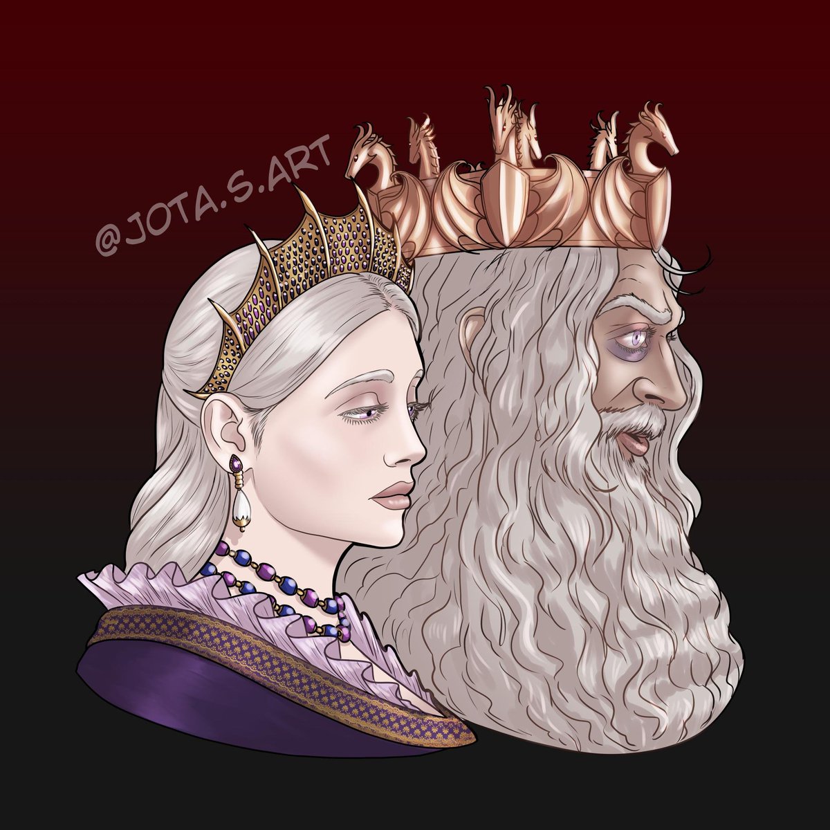 thinkerelia's tweet photo. “did he wed for love or duty?”

“... she was kind and clever, with a gentle heart and a sweet wit. i know the prince was very 𝐟𝐨𝐧𝐝 of her.”
-
“i saw your father and your mother wed as well. forgive me, but there was 𝐧𝐨 𝐟𝐨𝐧𝐝𝐧𝐞𝐬𝐬 there.”

🎨 ildraws, jota saraiva https://t.co/ARpv9cvHwO