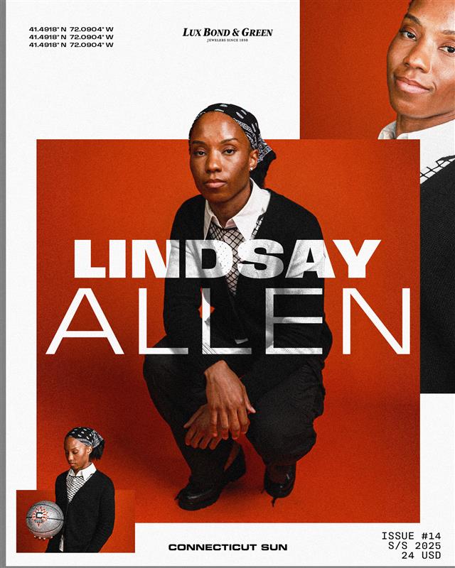 ConnecticutSun's tweet image. Editorial Feature: Lindsay Allen 🤍
#BringTheHeat | #CTSun | @LuxBondGreen