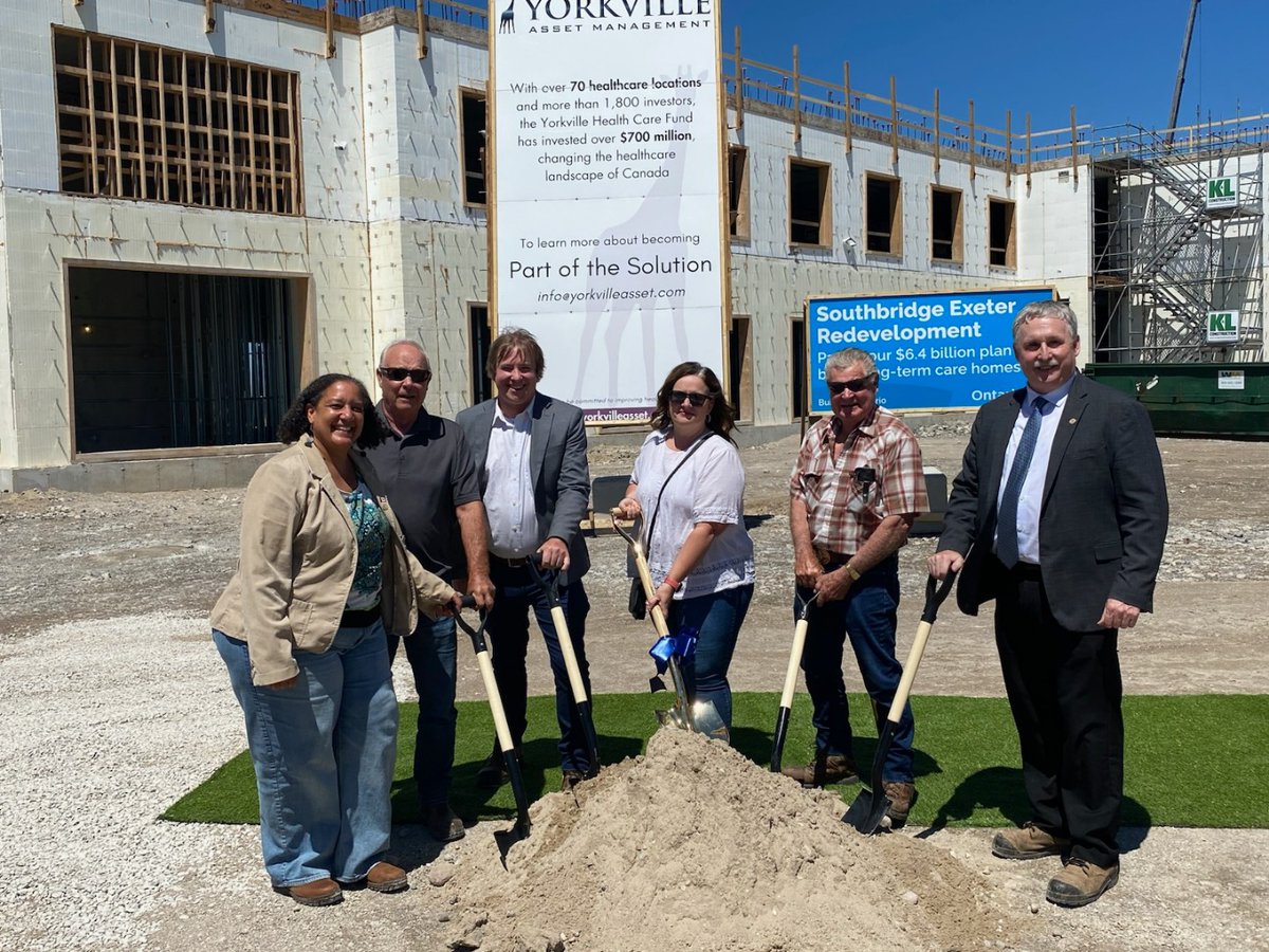 Today, South Huron reps were excited to join <a href="/LisaThompsonPC/">Lisa Thompson</a>, Minister of Rural Affairs &amp; MPP for Huron Bruce as well as Natalia Kusendova-Bashta, Minister for Long-term Health to recognize the construction of Southbridge Exeter, a new 160-bed long-term care home in our community