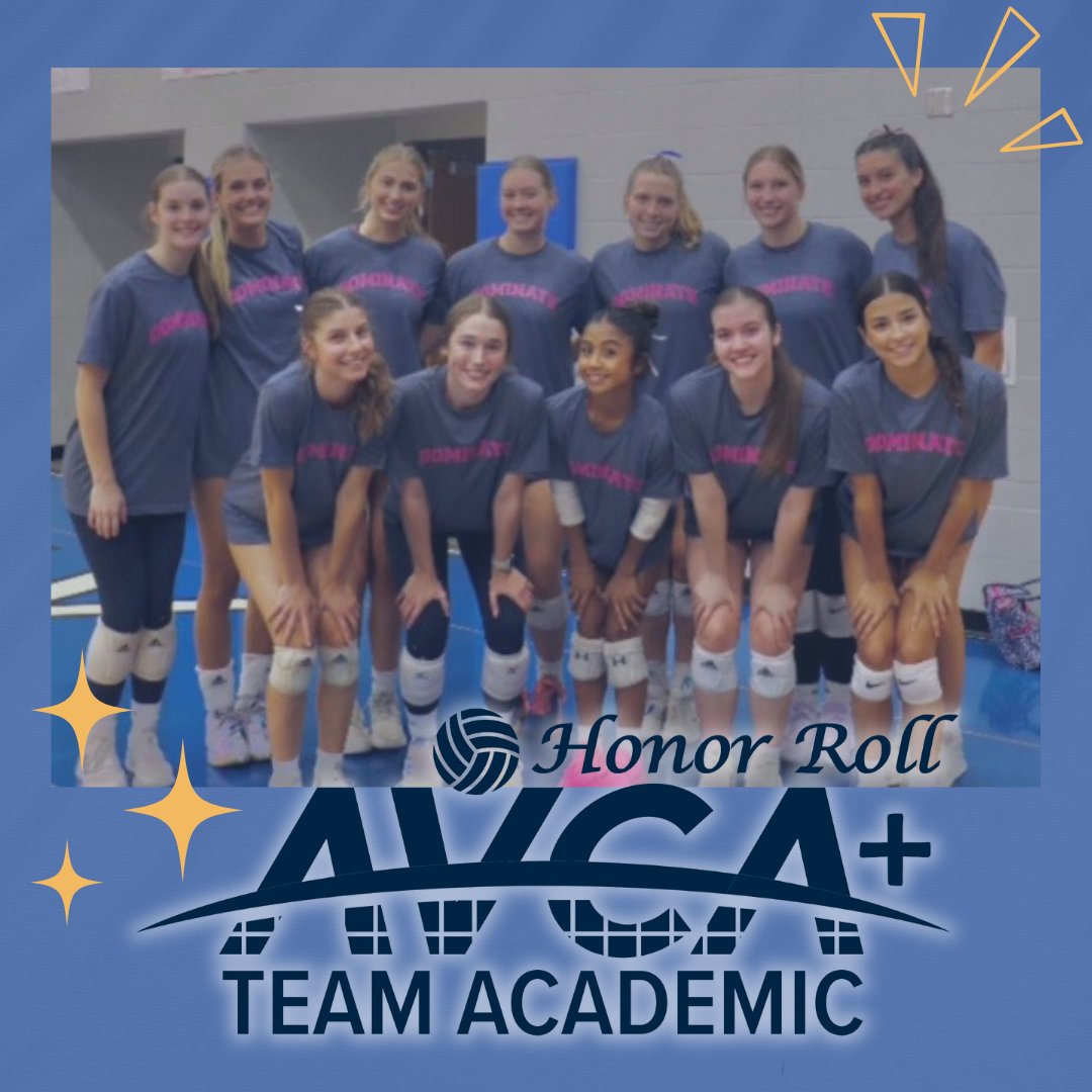 We've got some smart cookies in the house - the 2024 Varsity team earned the AVCA Team Academic Award with Honor Roll distinction, representing the top 20% of Team GPA's nationally! Way to dominate on and off the court 💪🧠🦅💙💛