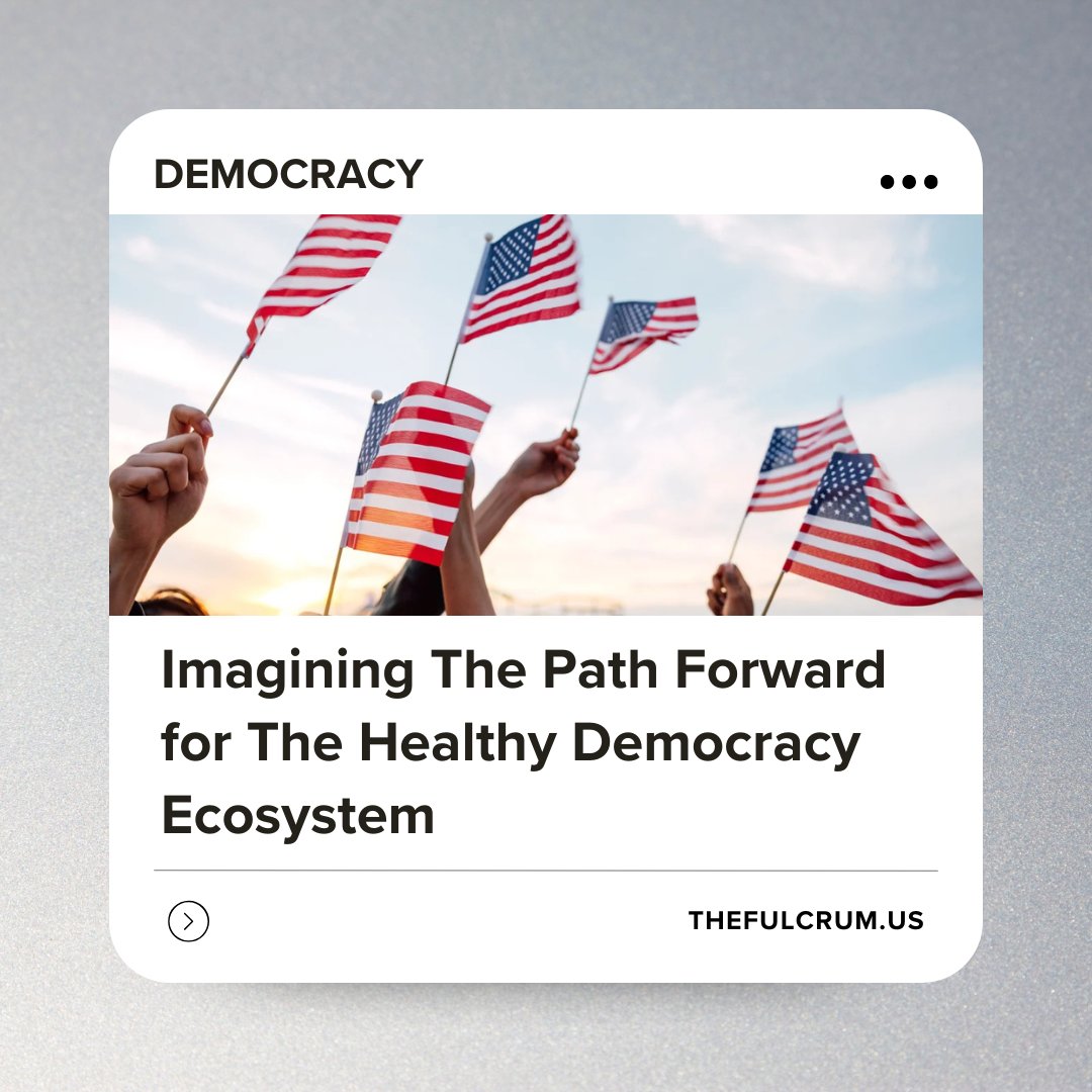 fulcrum_us's tweet image. After Donald Trump's return to the presidency, those of us in this space faced an uncomfortable question: If we've built such a robust movement, why does American democracy still feel so fragile?
Our new report, "The Path Forward for the Healthy Democracy Ecosystem,” offers both…