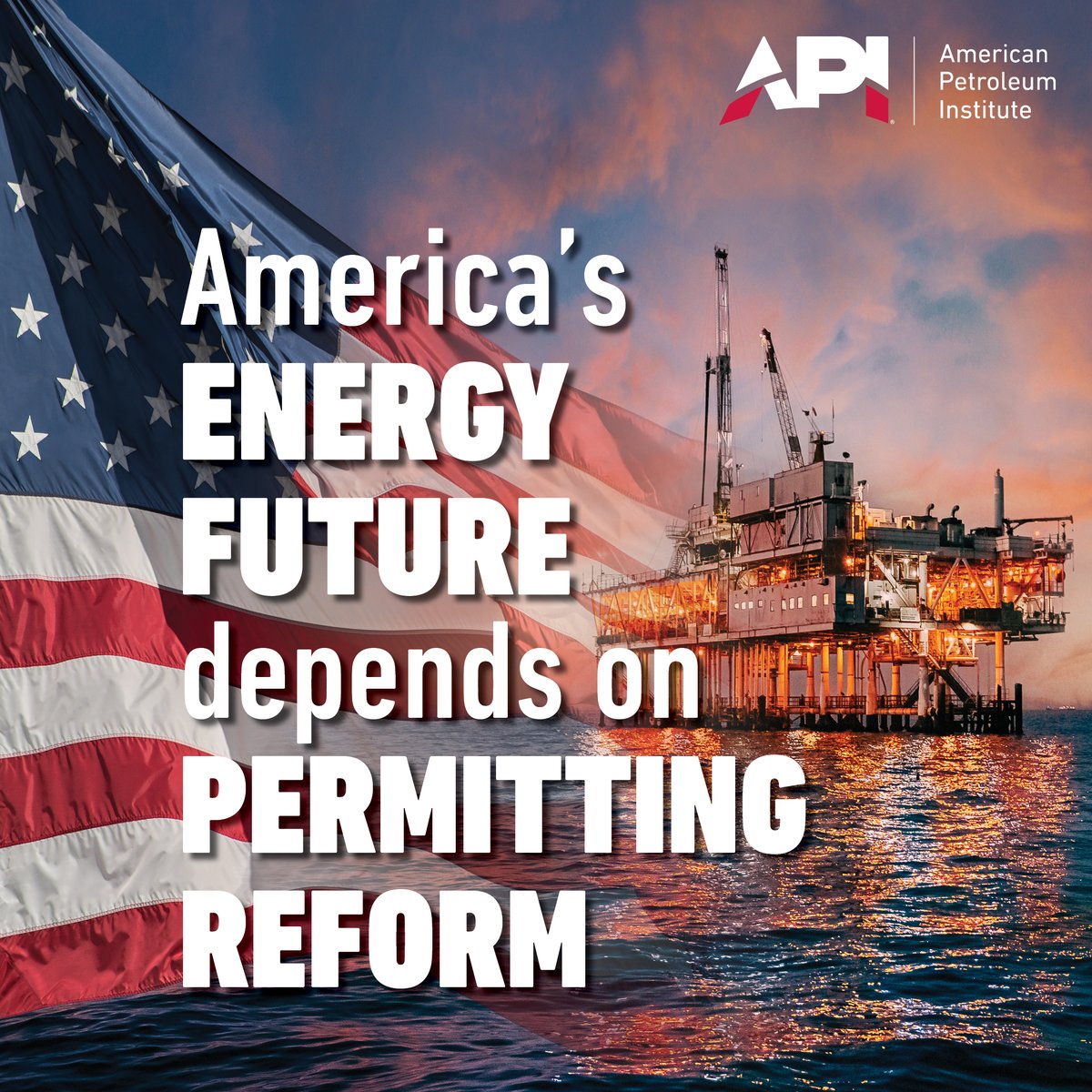 APIenergy's tweet image. America’s energy future depends on permitting reform. Critical infrastructure and energy projects are stalled—holding back progress. The U.S. can’t build what it needs without a faster, more predictable permitting process.