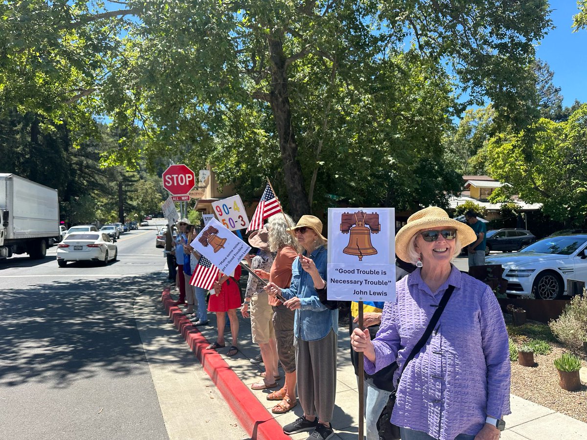 RepThompson's tweet image. Thank you to everyone who made “good trouble” across our district yesterday. Your voice is making a difference, and we need to keep this up. I’ll be with you every step of the way.