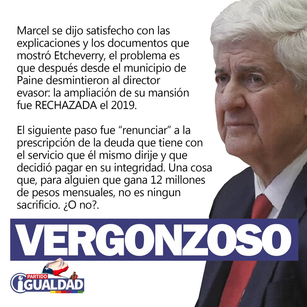 IgualdadPartido's tweet image. Marcel, como buen pololo de la Tohá, se enfrentó a parte importante del gobierno y especialmente a la candidata presidencial del oficialismo. En chileno, digamos que el ministro de hacienda quemó sus naves.

Mientras aumentaba la presión para sacar a Etcheverry del SII, Marcel…