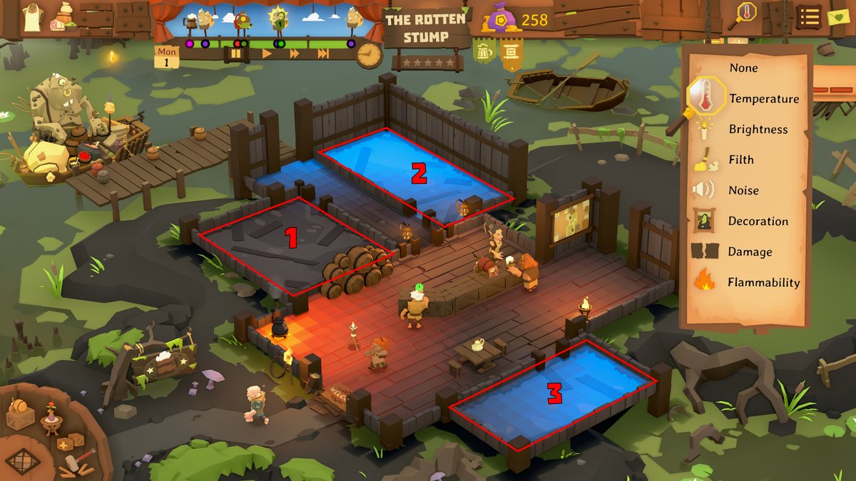 TavernKeeper's tweet image. store your goods properly to make them last longer...
and, you know, not waste gold letting them spoil
where would you build your storeroom: zone 1, 2, or 3?