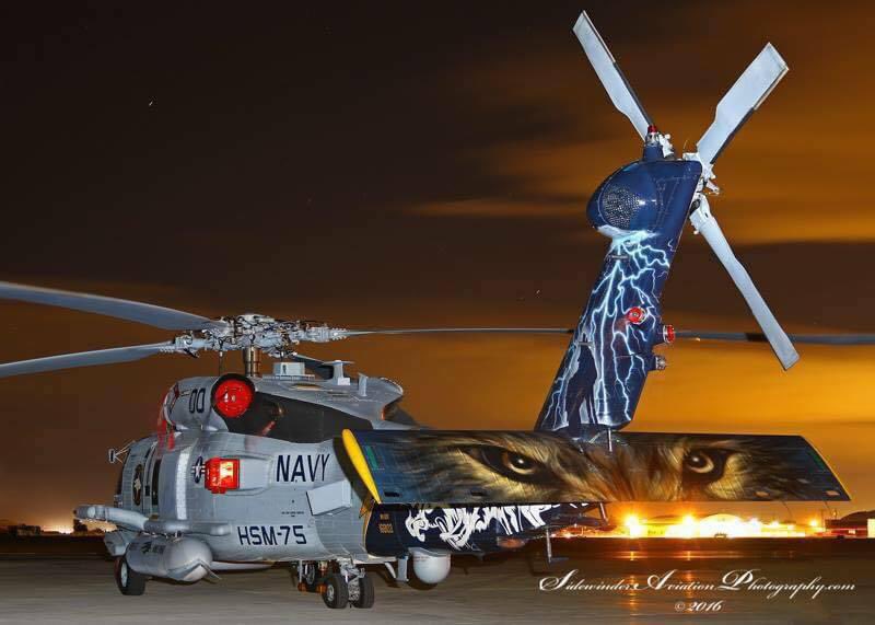 ShayneB52's tweet image. How bout some Navy ❤️. Here is HSM-75 Wolf Pack MH-60R. Over the years I have painted 6 different show birds for them, the first one an older B model  20 years ago. Then I started on the Romeo’s. One of them crash landed at North Island and the aircraft was stricken, but…